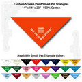 14"x14"x20" Orange Custom Printed Imported 100% Cotton Pet Bandanna